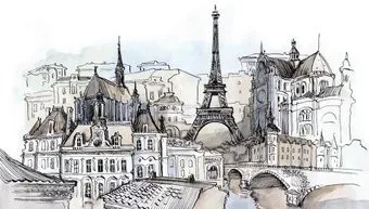Citydecor Акварельный Париж 468x265
