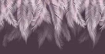 Citydecor Magic Пальмовые листья пудровый-пурпурный 500x260