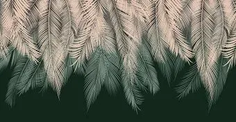 Citydecor Magic Пальмовые листья бежевый-зеленый 500x260