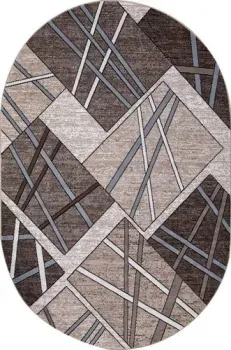 Merinos Sierra D487-OVAL-BEIGE-BROWN-2 (1.5x1.9)