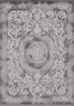 Radjab Carpet Амаль Прямоугольник 0916A (2x4, Grey/Cream)