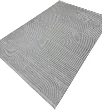 Radjab Carpet Моника Прямоугольник MC 402A 12574RK (0.8x1.5, L.Grey)