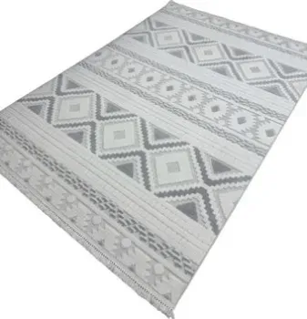 Radjab Carpet Поло Прямоугольник PL 273 12559RK (2.4x3.4, Cream/Grey)