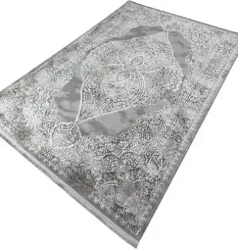 Radjab Carpet Афина Прямоугольник 9017A 12902RK (0.8x1.5, Grey/Cream)