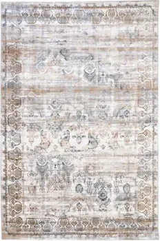 Radjab Carpet Бьянка Прямоугольник D008A 7677RK-B (2x4, Cream Shirink/Blue Fdy)