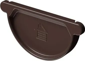 Docke Stal Premium Заглушка желоба D125 (шоколад 8019)