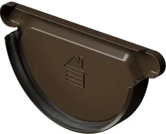 Docke Stal Premium Заглушка желоба D125 (каштан 8017)