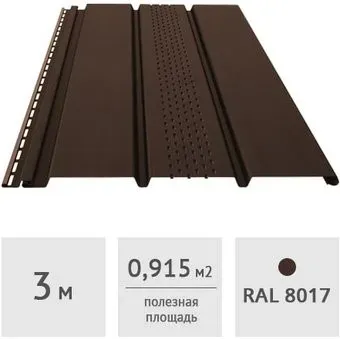 Docke Софит с центральной перфорацией Standard 3м (каштан)