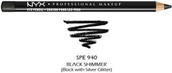 NYX Slim Eye Pencil (940 Black Glitter) 1 г