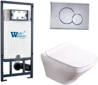 WeltWasser Hofbach 004 GL-WT + Marberg 507 + Mar 507 RD (белый глянец/хром)