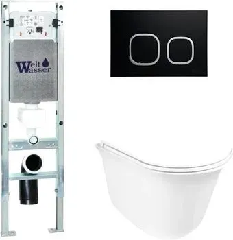 WeltWasser Telbach 004 GL-WT + Amberg 350 ST + Amberg RD-BL (белый глянцевый/черный матовый)