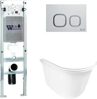 WeltWasser Telbach 004 GL-WT + Amberg 350 ST + Amberg RD-WT (белый глянец/белый)