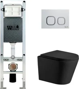 WeltWasser Salzbach 004 MT-BL + Amberg 350 ST + Amberg RD-WT (черный матовый/белый)