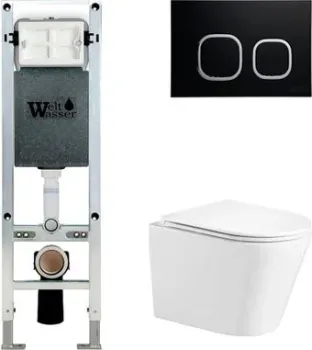 WeltWasser Salzbach 004 GL-WT + Amberg 350 ST + Amberg RD-BL (белый глянцевый/черный матовый)