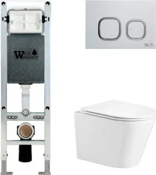 WeltWasser Salzbach 004 GL-WT + Amberg 350 ST + Amberg RD-WT (белый глянец/белый)