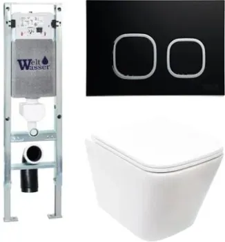 WeltWasser Gelbach 004 MT-WT + Amberg 350 ST + Amberg RD-BL (белый матовый/черный матовый)