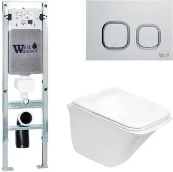 WeltWasser Rotbach 004 GL-WT + Amberg 350 ST + Amberg RD-WT (белый глянец/белый)