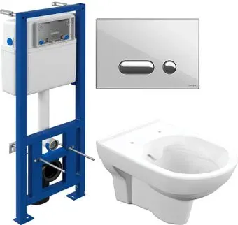 Cersanit City New Clean On MZ-CITY-COn + IN-MZ-LINK PRO + P-BU-INT/Whg/Gl (без сиденья)