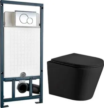 WeltWasser Salzbach 004 MT-BL + Marberg 507 RD (черный матовый/хром)