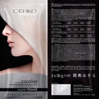 C:EHKO Блондирующий порошок Супер блонд Super Blond саше 2 х 30 гр