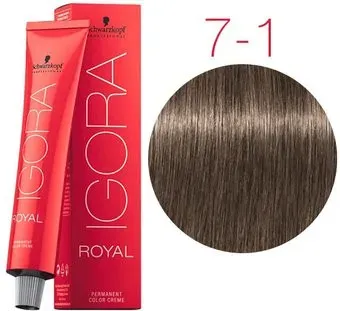 Schwarzkopf Professional Igora Royal Permanent Color Creme 7-1 60 мл