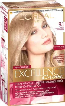 L'Oreal Excellence 9.1 Очень светло-русый пепельный