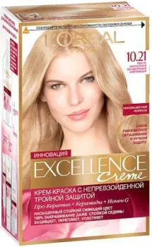 L'Oreal Excellence 10.21 Светло-светло-русый перламутровый осветляющий