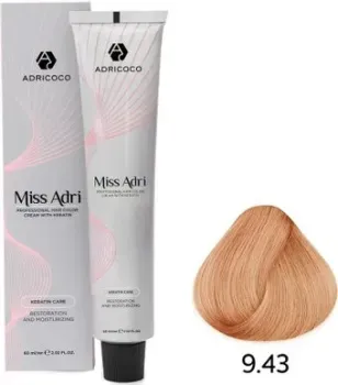 Adricoco Miss Adri 9.43 (100мл, очень светлый блонд медный золотистый)