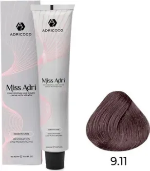 Adricoco Miss Adri 9.11 (100мл, очень светлый блонд интенсивный пепельный)
