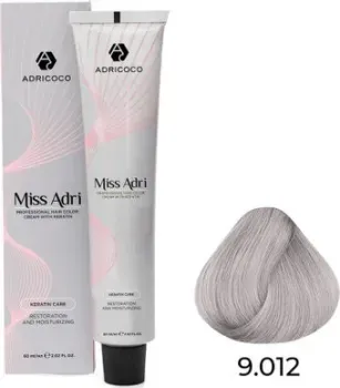 Adricoco Miss Adri 9.012 (100мл, очень светлый блонд прозрачный серебристый)