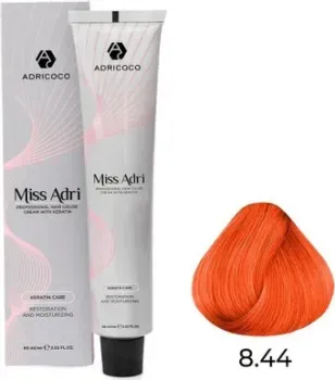 Adricoco Miss Adri 8.44 (100мл, светлый блонд интенсивный медный)