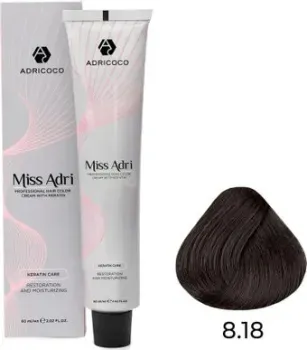 Adricoco Miss Adri 8.18 (100мл, светлый блонд пепельный коричневый)