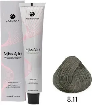 Adricoco Miss Adri 8.11 (100мл, светлый блонд интенсивный пепельный)