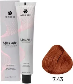 Adricoco Miss Adri 7.43 (100мл, блонд медный золотистый)