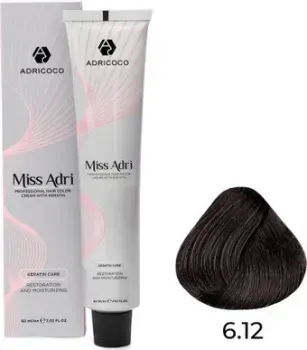Adricoco Miss Adri 6.12 (100мл, темный блонд пепельный перламутровый)