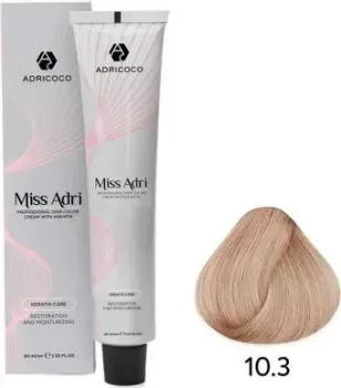 Adricoco Miss Adri 10.3 (100мл, платиновый блонд золотистый)
