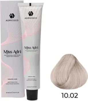 Adricoco Miss Adri 10.02 (100мл, платиновый блонд прозрачный фиолетовый)