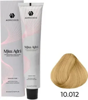 Adricoco Miss Adri 10.012 (100мл, платиновый блонд прозрачный пепельный перламутровый)