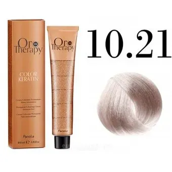 Fanola ORO Therapy Color Keratin 10.21 очень светлый блондин жемчужный 100 мл