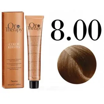 Fanola ORO Therapy Color Keratin 8.00 светло-русый интенсивный 100 мл