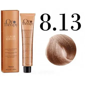 Fanola ORO Therapy Color Keratin 8.13 светлый блондин бежевый 100 мл