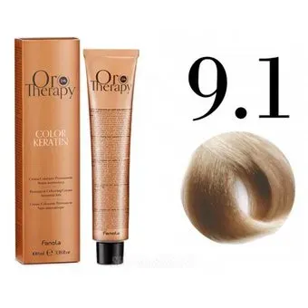 Fanola ORO Therapy Color Keratin 9.1 блондин пепельный 100 мл