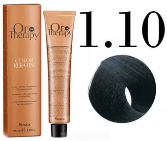 Fanola ORO Therapy Color Keratin 1.10 иссине-черный 100 мл