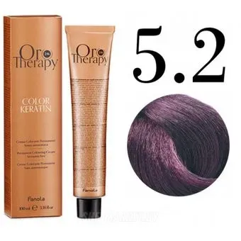 Fanola ORO Therapy Color Keratin 5.2 светло-пепельно-русый 100 мл