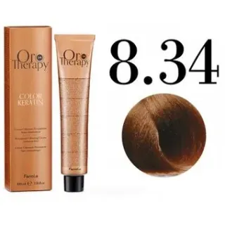 Fanola ORO Therapy Color Keratin 8.34 светло-русый золотисто-медный 100 мл