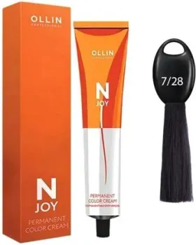 Ollin Professional N-Joy Color Cream 7/28 русый фиолетово-синий 100 мл