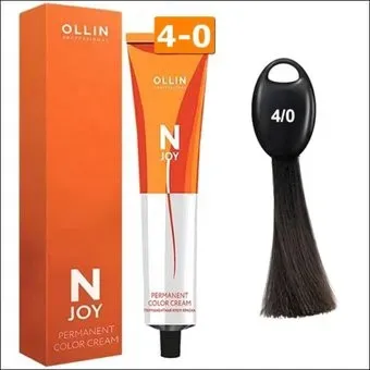 Ollin Professional N-Joy Color Cream 4/0 шатен 100 мл