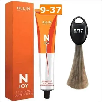 Ollin Professional N-Joy Color Cream 9/37 блондин золотисто-коричневый 100 мл
