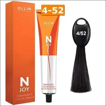 Ollin Professional N-Joy Color Cream 4/52 шатен махагоново–фиолетовый 100 мл