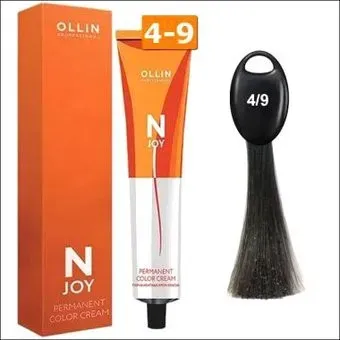 Ollin Professional N-Joy Color Cream 4/9 шатен зеленый 100 мл